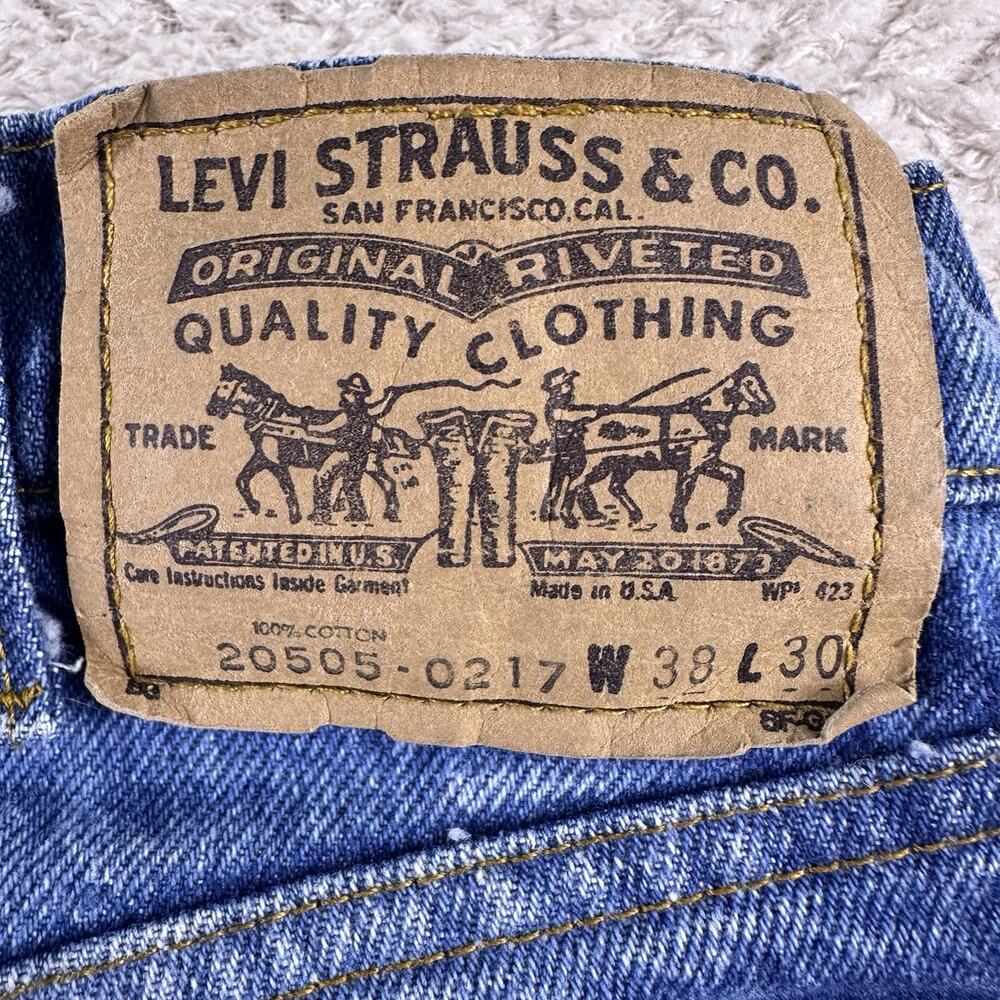 Vintage Levis 505 Orange Tab 20505-0217 Acid wash Jeans Made in USA ‘85‎ - Picture 8 of 16